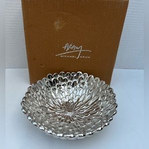 Michael Aram Silver Tone CHRYSANTHEMUM Nut Bowl